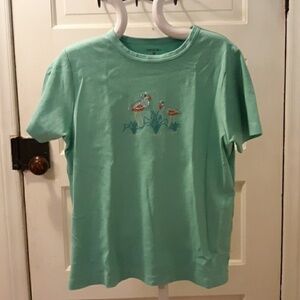 Cruise wear rhinestone flamingo medium